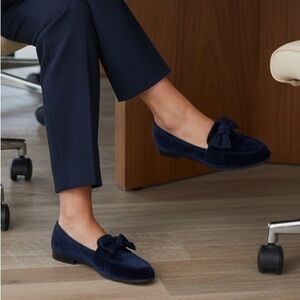 Bandolino Navy Bow Loafers